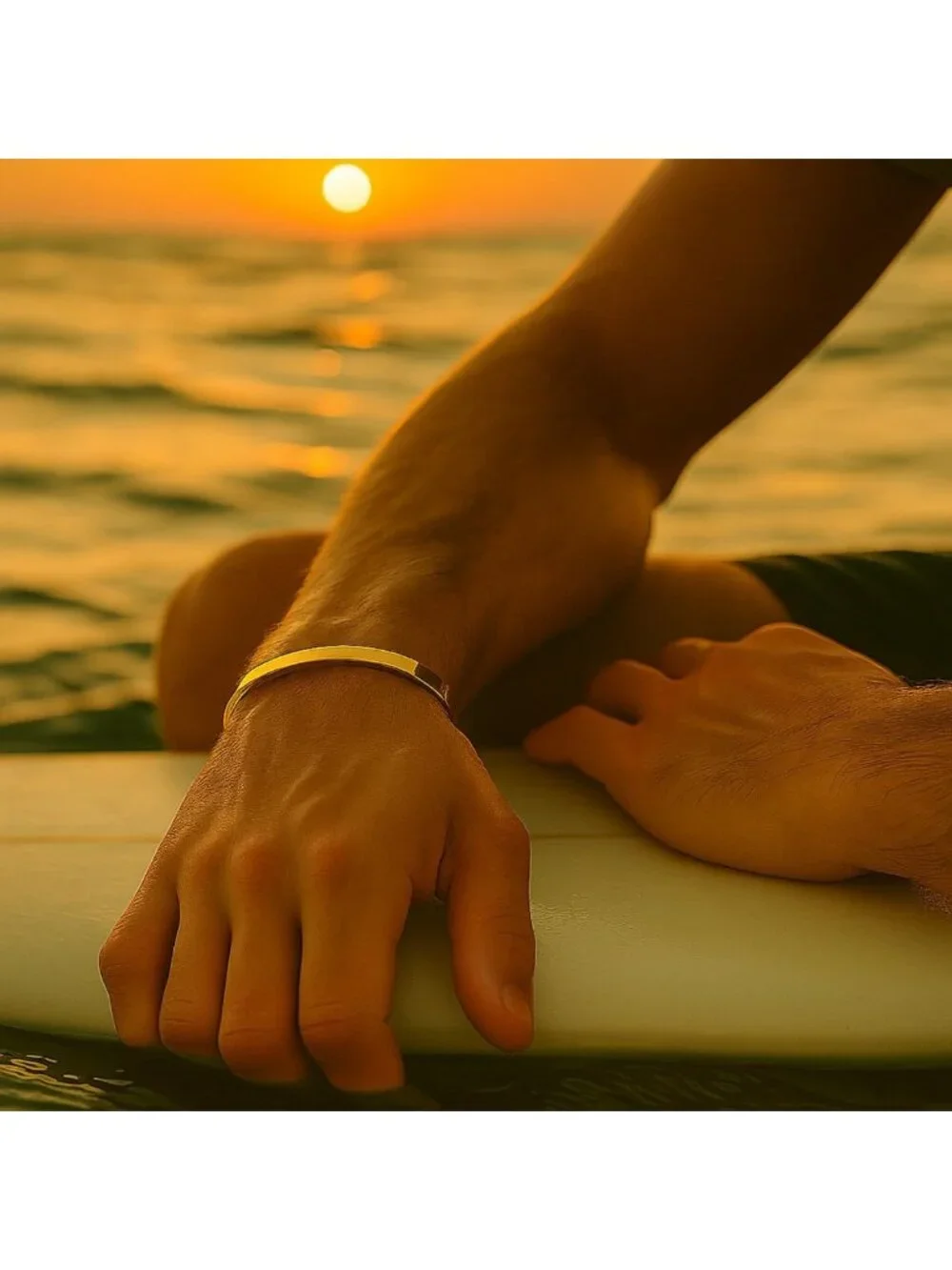 Men's Minimalist Titanium Cuff Bracelet | Versatile Unisex Waterproof Jewelry